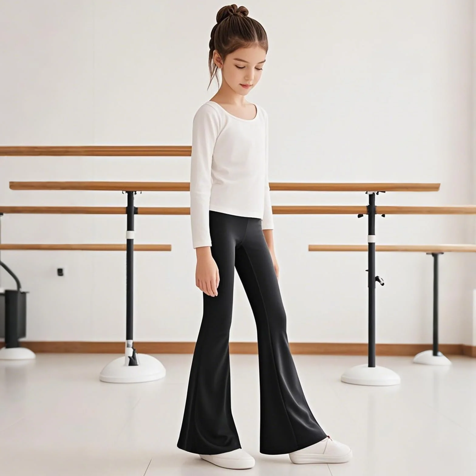 Pantalones Acampanados Deportivos Yoga Niña con Elasticidad
