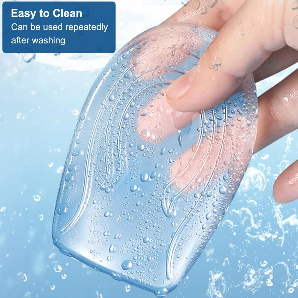 Plantillas Gel para Fascitis Plantar y Espolón Calcáneo, Taloneras de Silicona Transparente, 2 cm Aumento de Altura