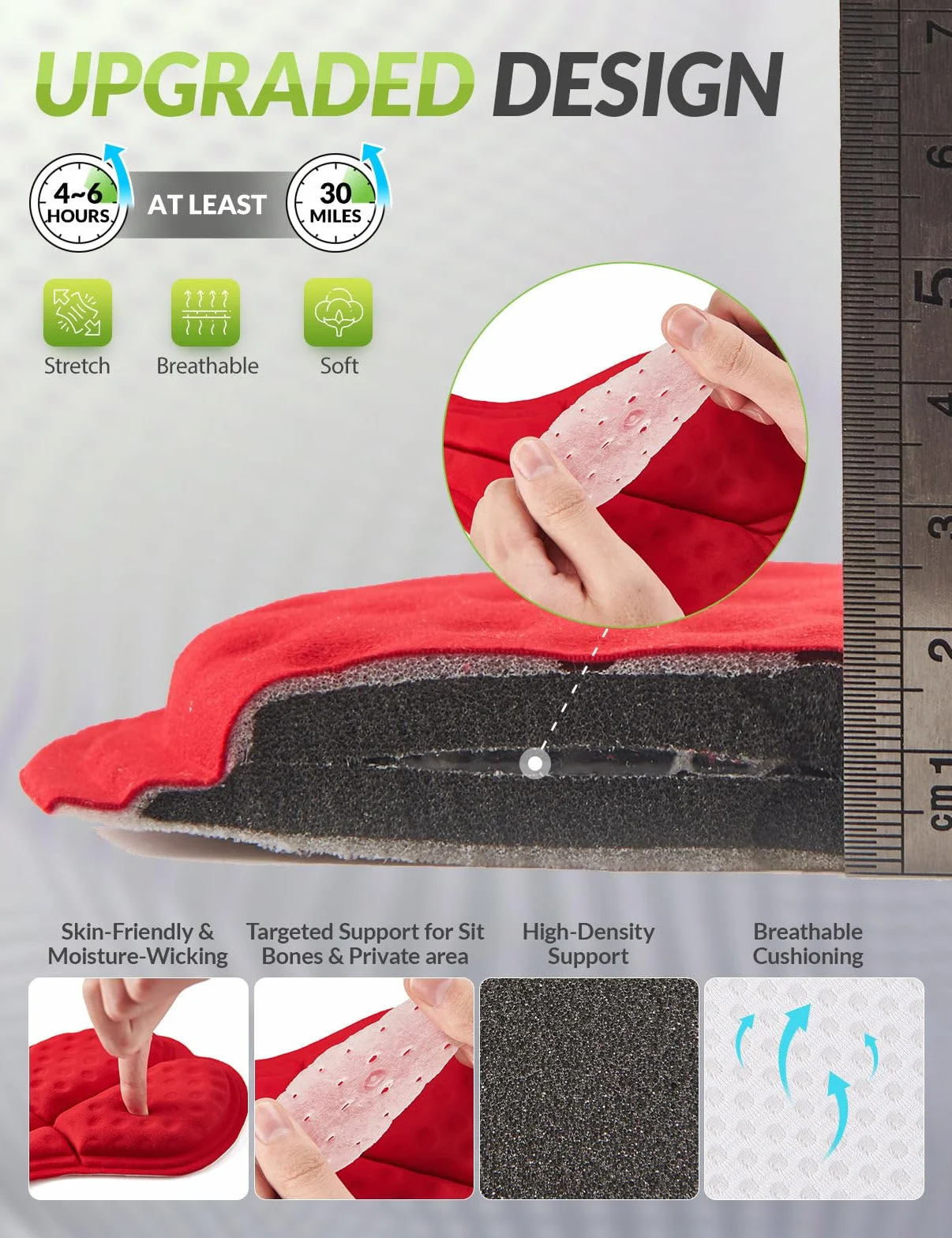 baleaf Calzoncillos de ciclismo mujer acolchados ropa interior bicicleta transpirables acolchado grueso 4D