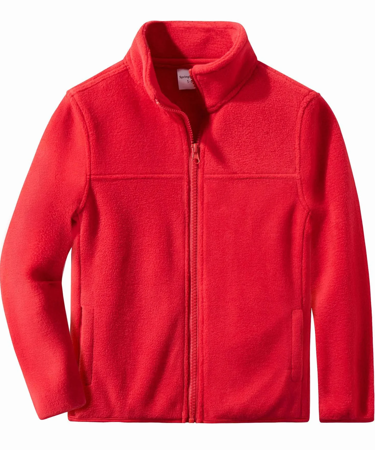 Spring&Gege Chaqueta de forro polar con cremallera completa para niños
