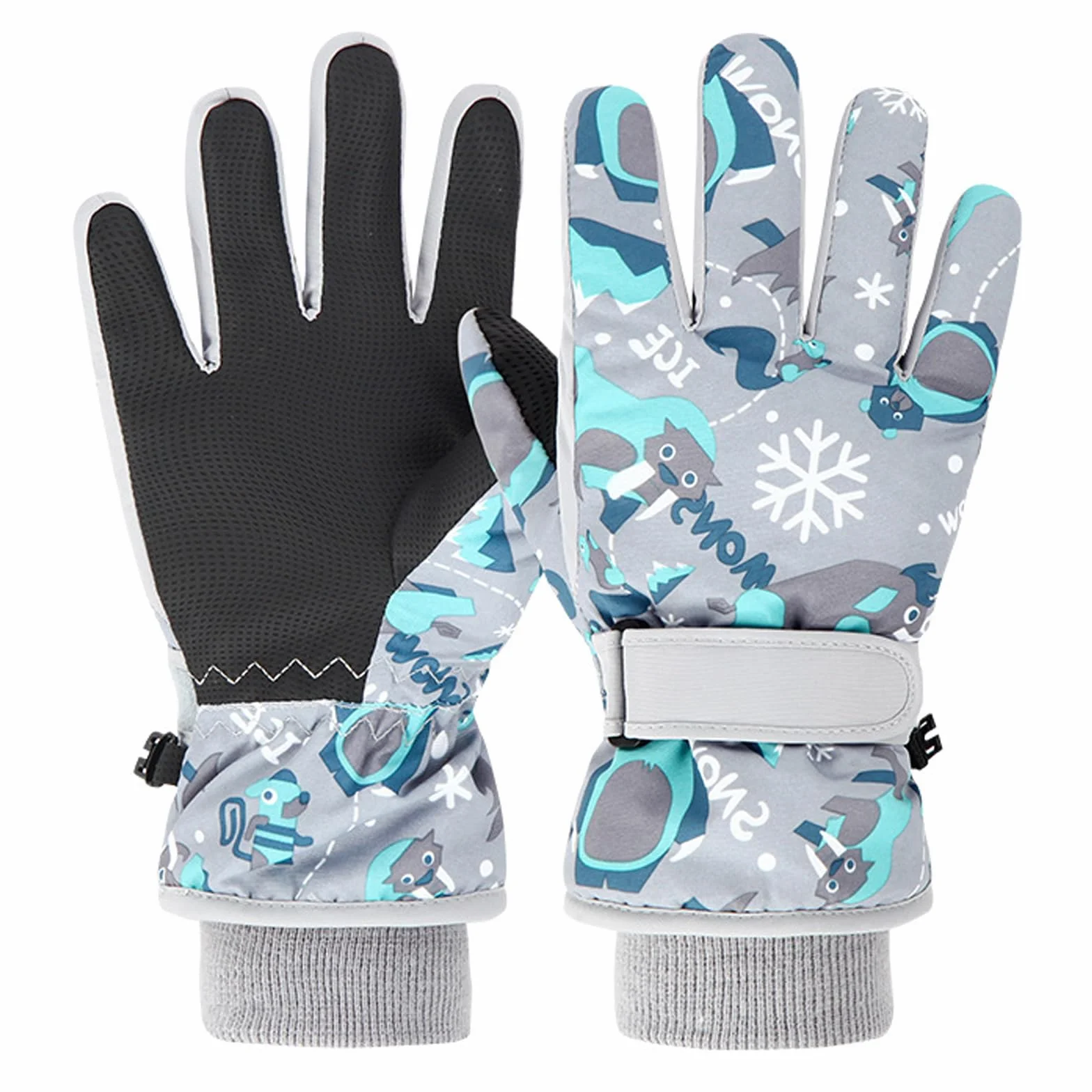 Guantes de Esquí Impermeables para Niños 7-9 Años