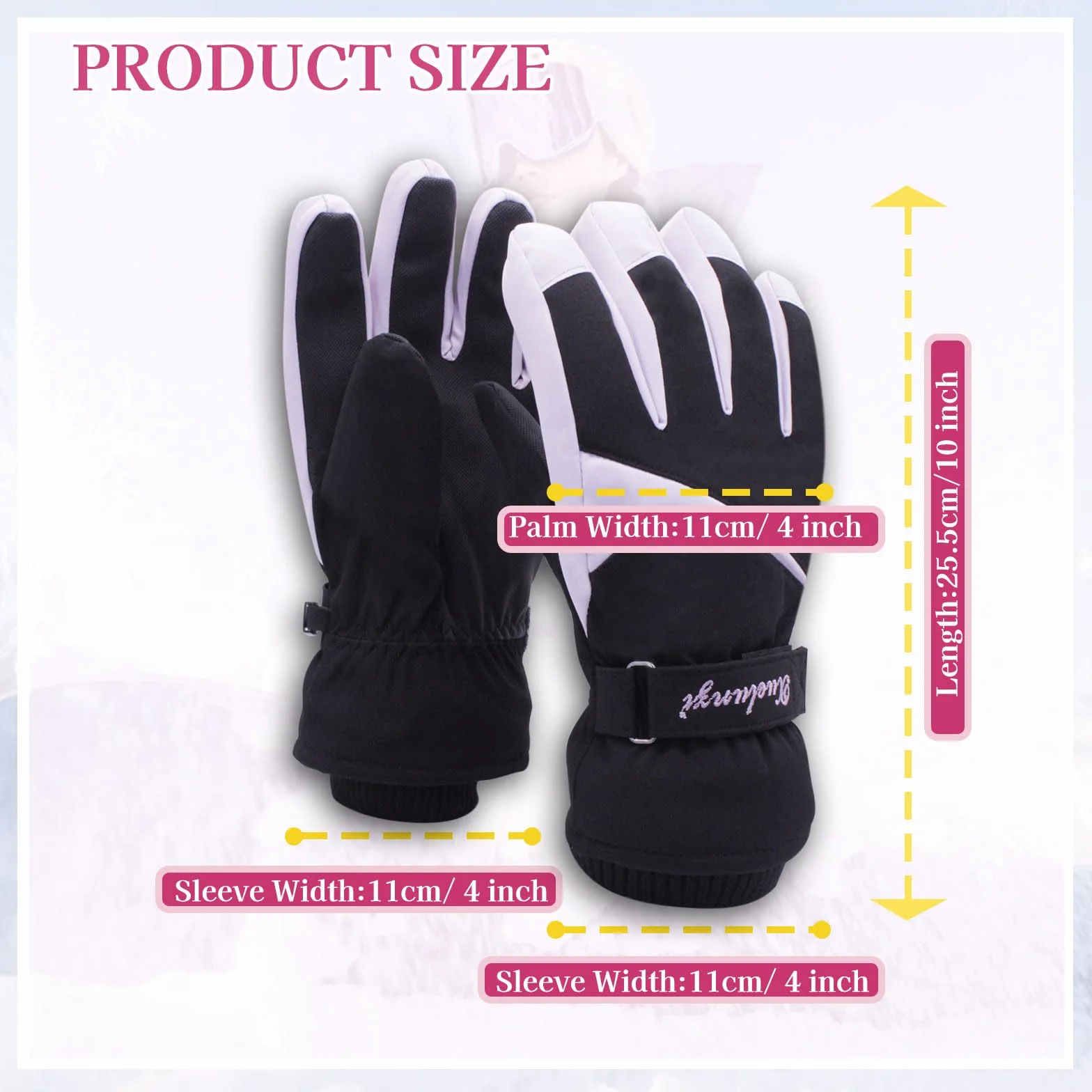 Andiker Guantes de esquí térmicos impermeables resistentes al viento antideslizantes para pantalla táctil
