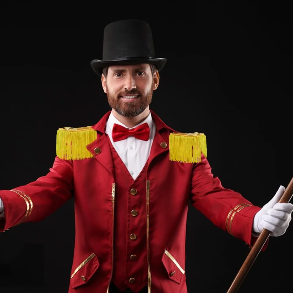 SuperFindings 1 par de hombreras doradas con flecos Accesorios de ropa para Halloween, cosplay y carnaval