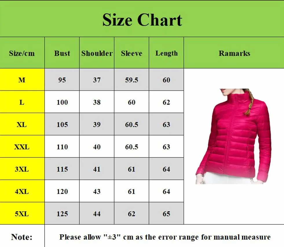 Chaqueta Acolchada Mujer Pluma Ligero Moda Cálido Cuello Alto Abrigo Corto Plegable Plumón Cremallera Manga Larga