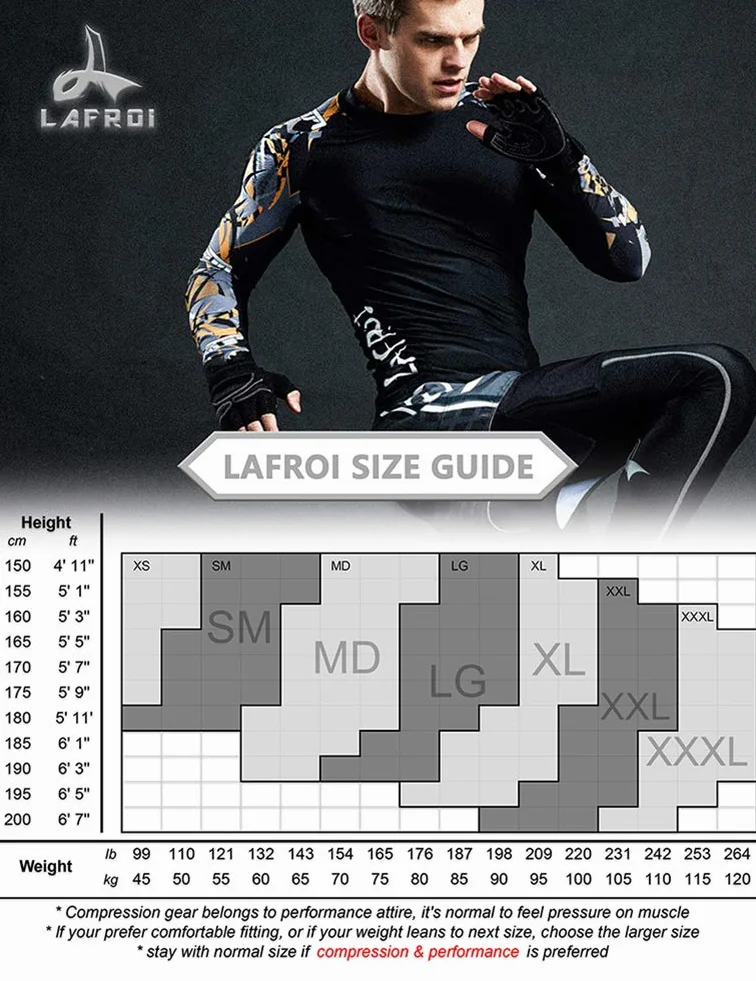 LAFROI Mallas de compresión para Hombre, Secado rápido, Ajuste Fresco YSK08