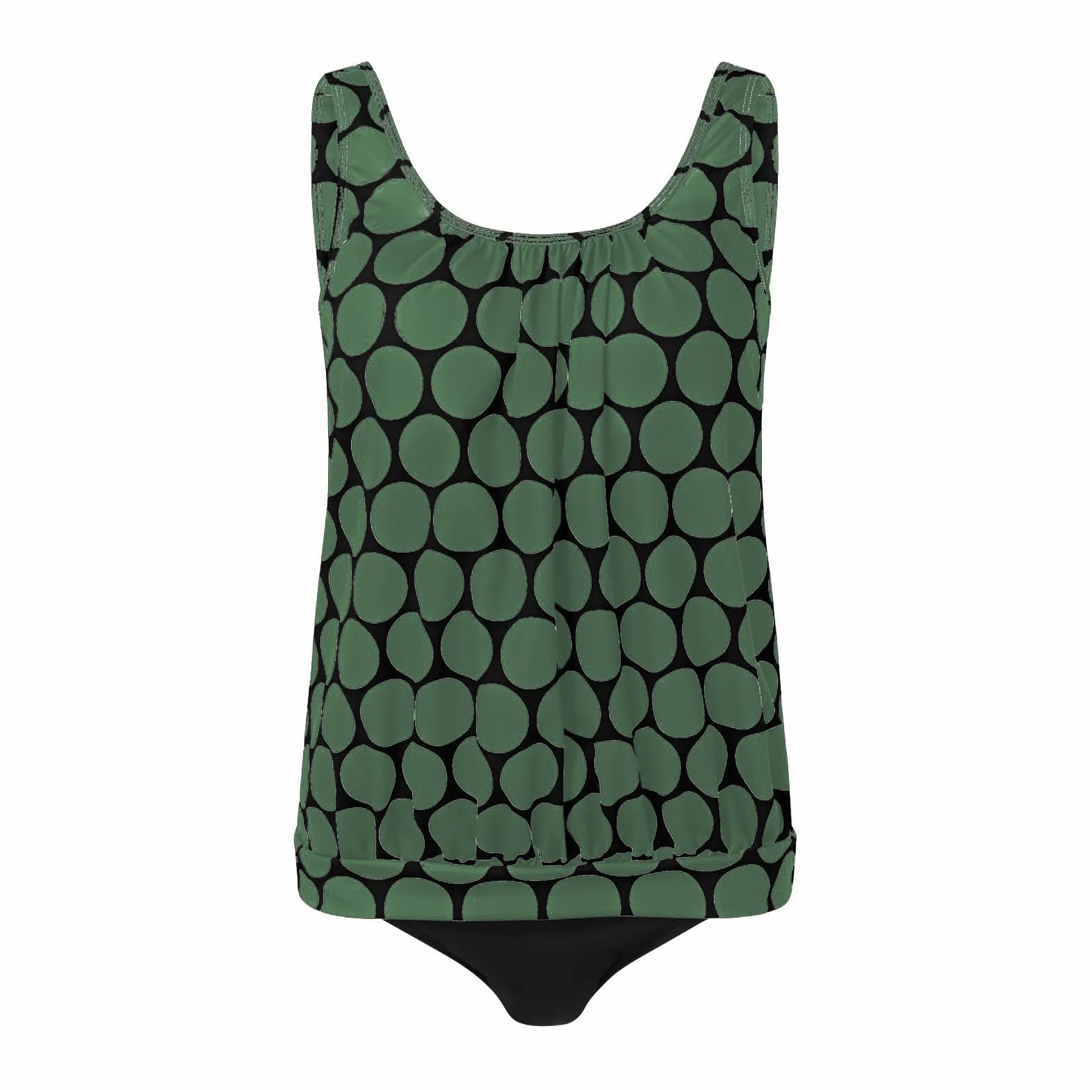 Tankini Mujer Control Abdomen Espalda Expuesta Bañador Dos Piezas Cuello U Pantalones Cortos Playa