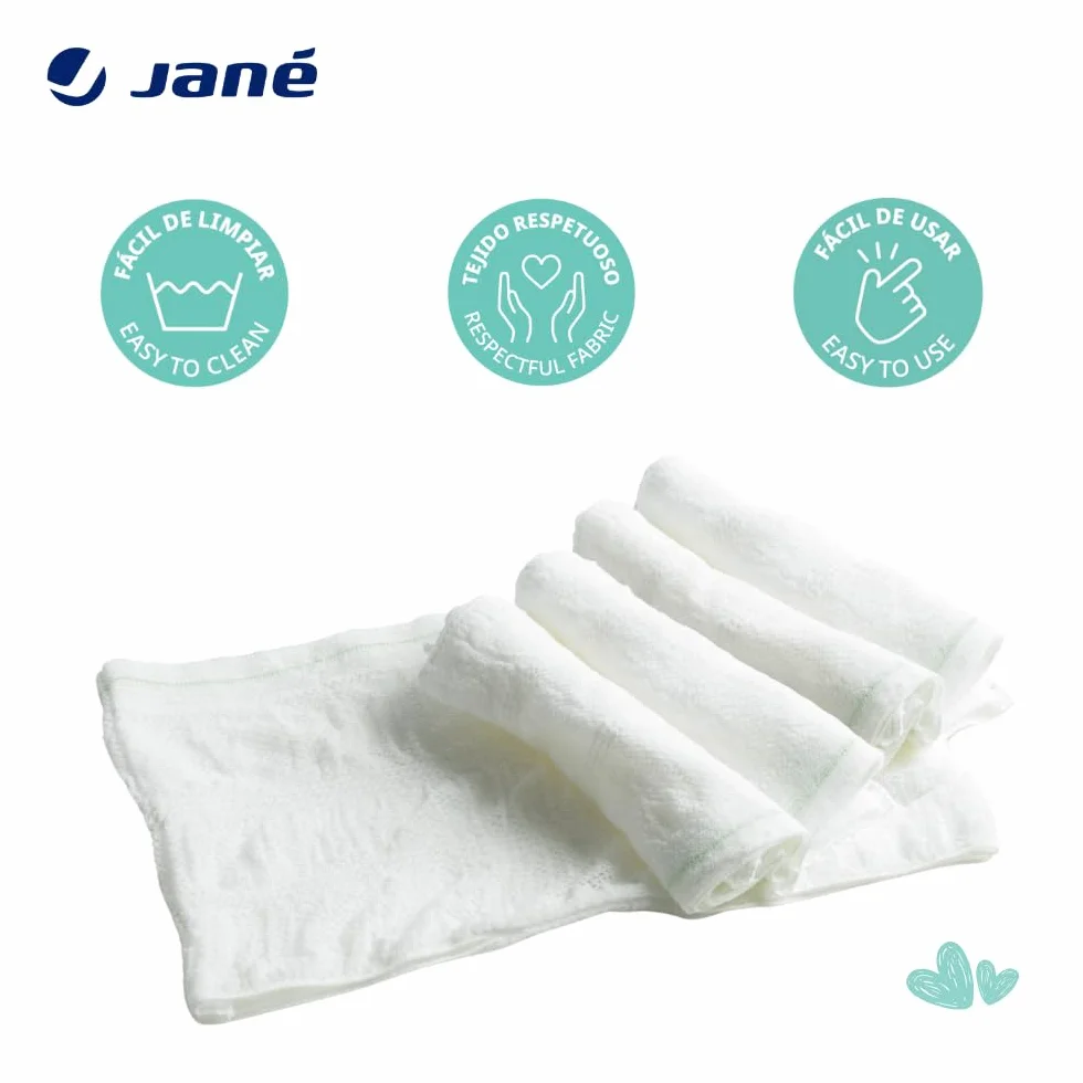 Jané Culottes Lavables Postparto, Corte Alto, Talla Única, Hipoalergénicos, Blanco