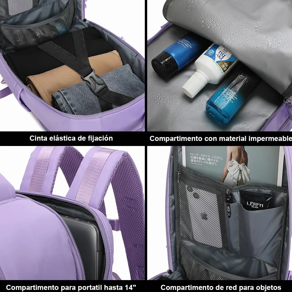 RAYKONG Mochila Cabina Ryanair 40x20x25cm 20L Impermeable Compatible Computadora Portátil 14 Pulgadas Puerto Carga Equipaje Mano Alta Resistencia