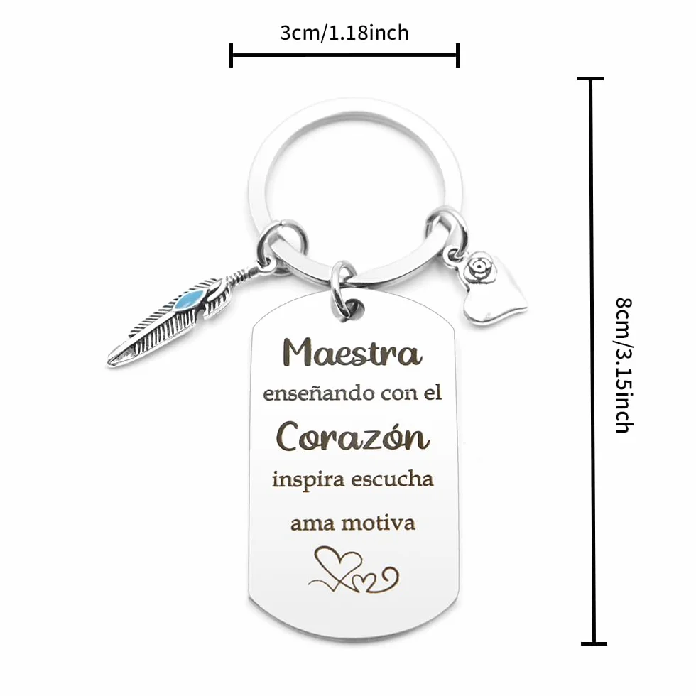 Llavero Regalo para Profesora Maestra Original Fin de Curso Cumpleaños