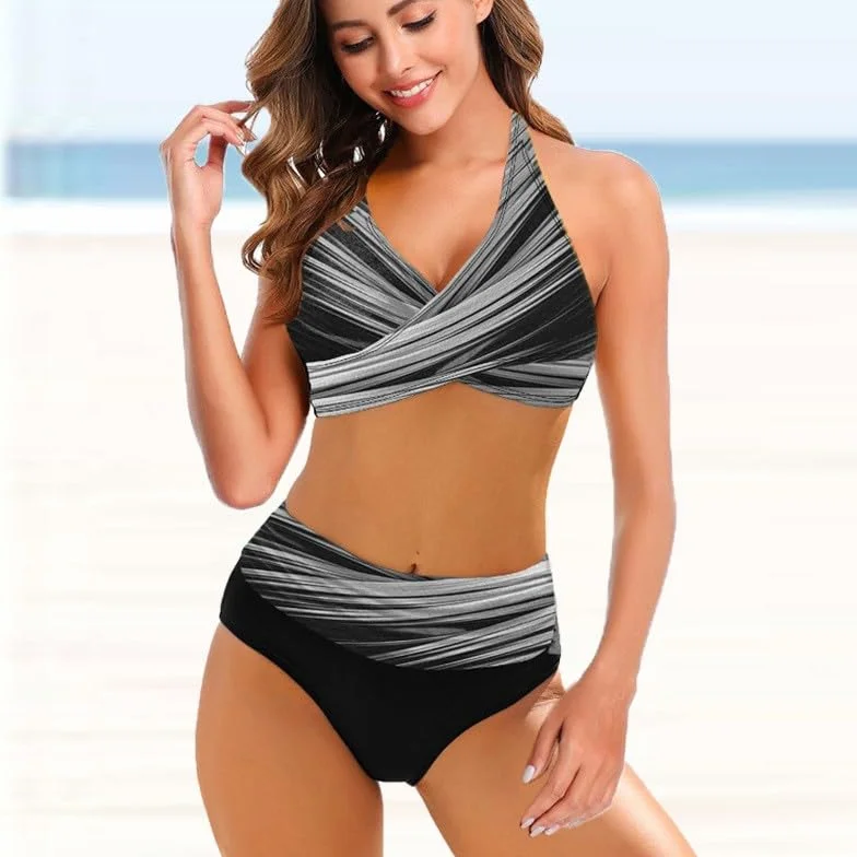 Mujer Bikini Tankini Traje de Baño Dos Piezas Push Up Cintura Alta
