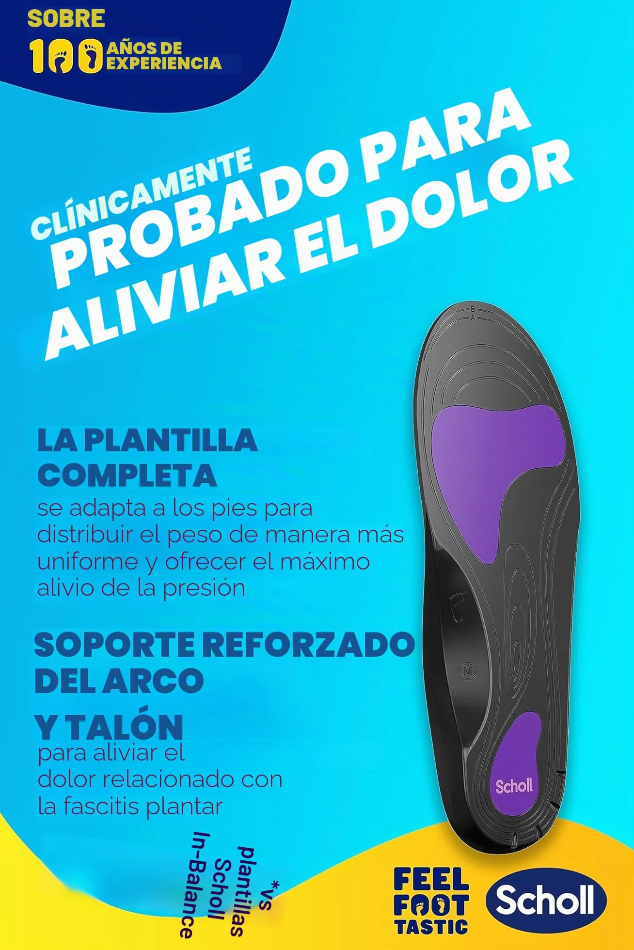 Scholl Plantillas ortopédicas fascitis plantar 1 par talla S 37-39,5