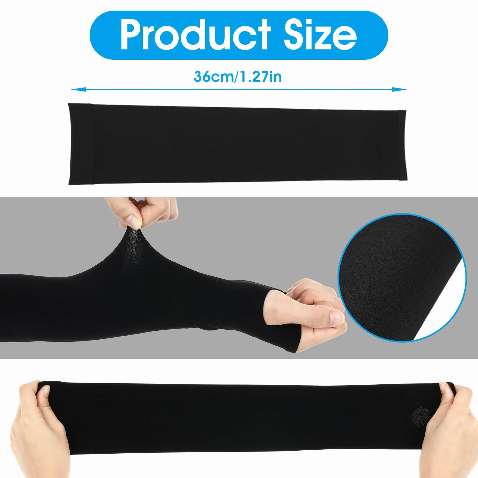 Ouligay 2 pares manguitos gaming protectores brazo UPF 50+ verano refrescantes mujer hombre voleibol baloncesto fútbol golf negro talla única
