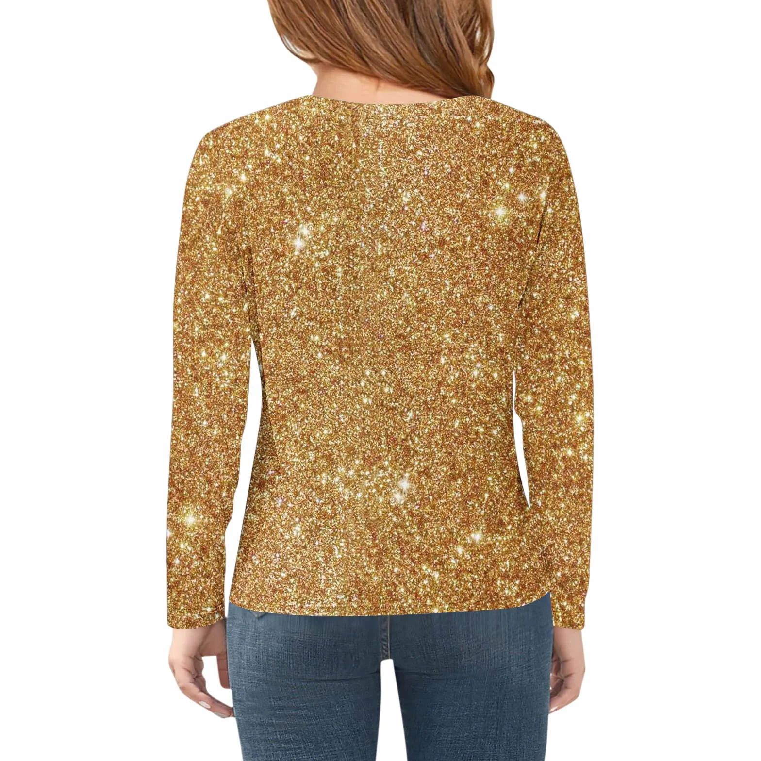 Ybing Jersey para niña, divertido, novedoso, estampado 3D, camiseta de manga larga, cuello redondo, blusa delgada, jersey ligero, camiseta clásica de manga larga, camiseta básica, túnica, algodón,