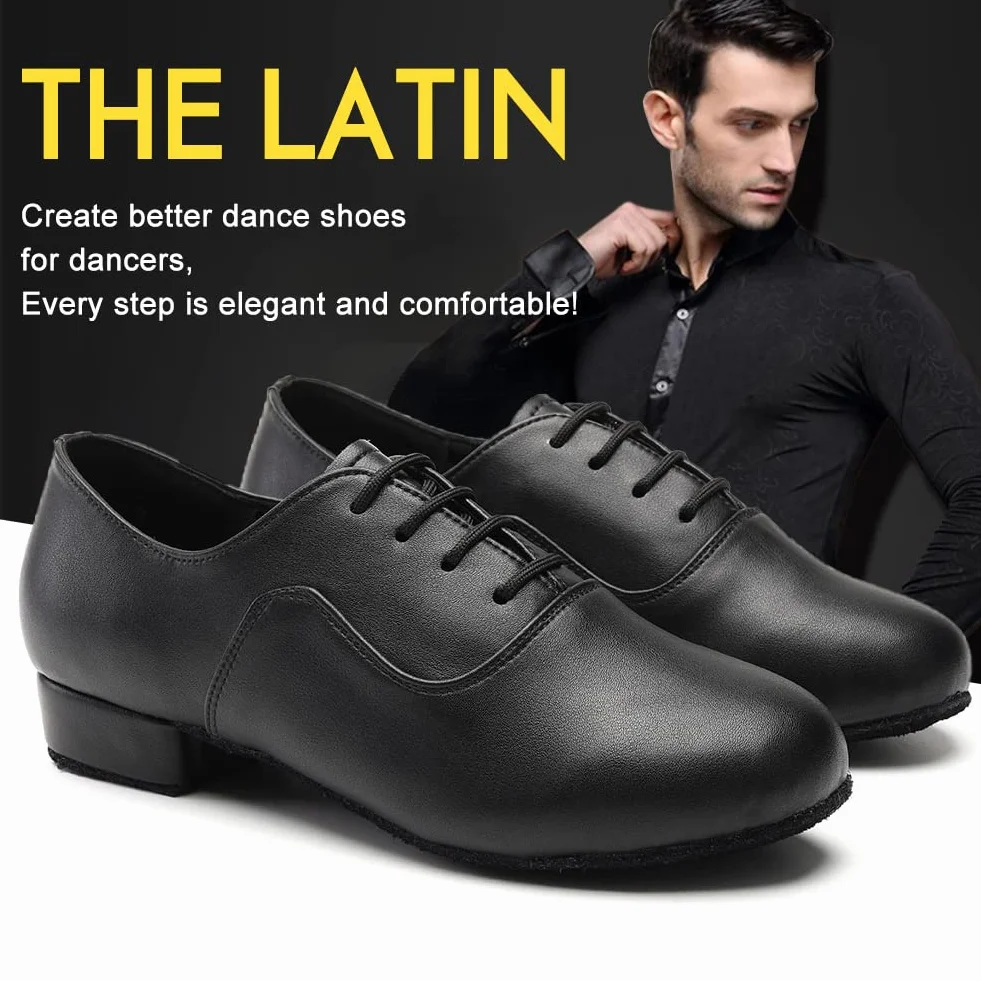 Buty do tańca latynoamerykańskiego męskie niski obcas tango salsa