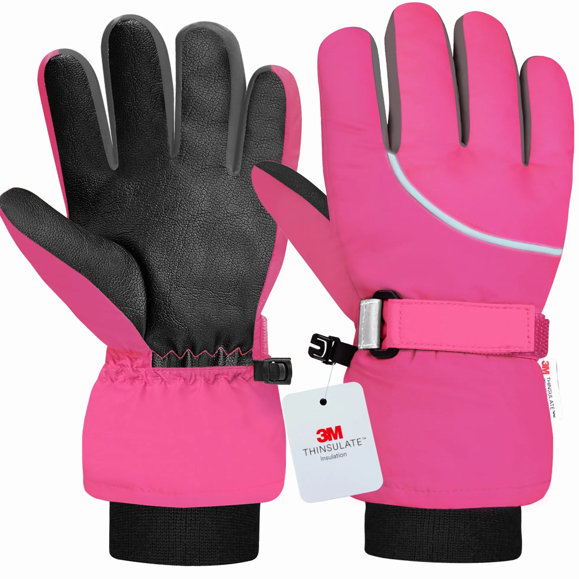 Origem Guantes de Esquí Impermeables Térmicos para Niños 4-14 Años Nieve Trineo Snowboard Patinaje