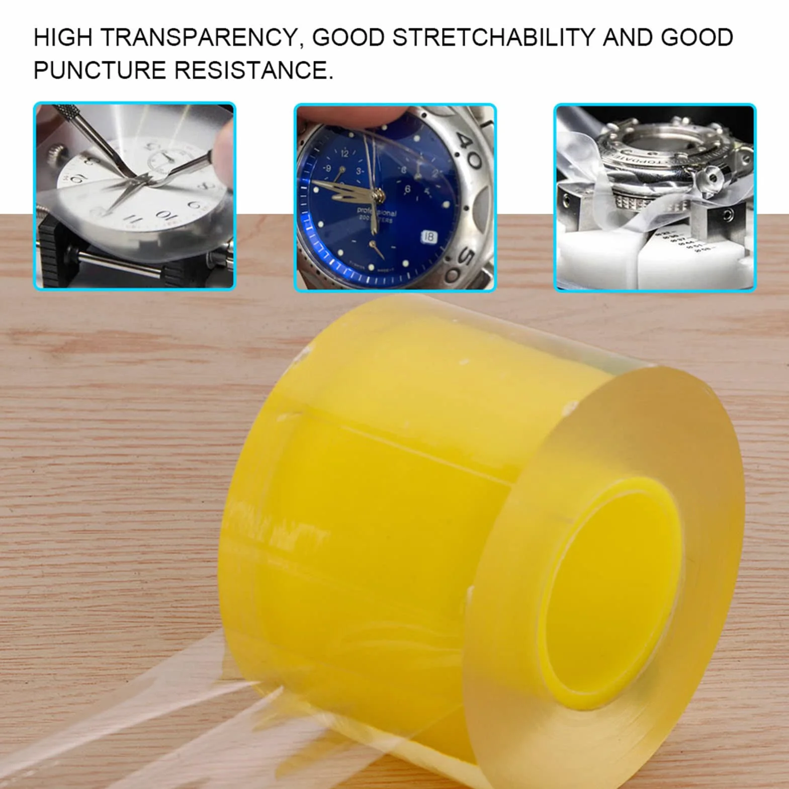 Cinta Protectora Antiestática Transparente 50 Mm para Joyas y Relojes