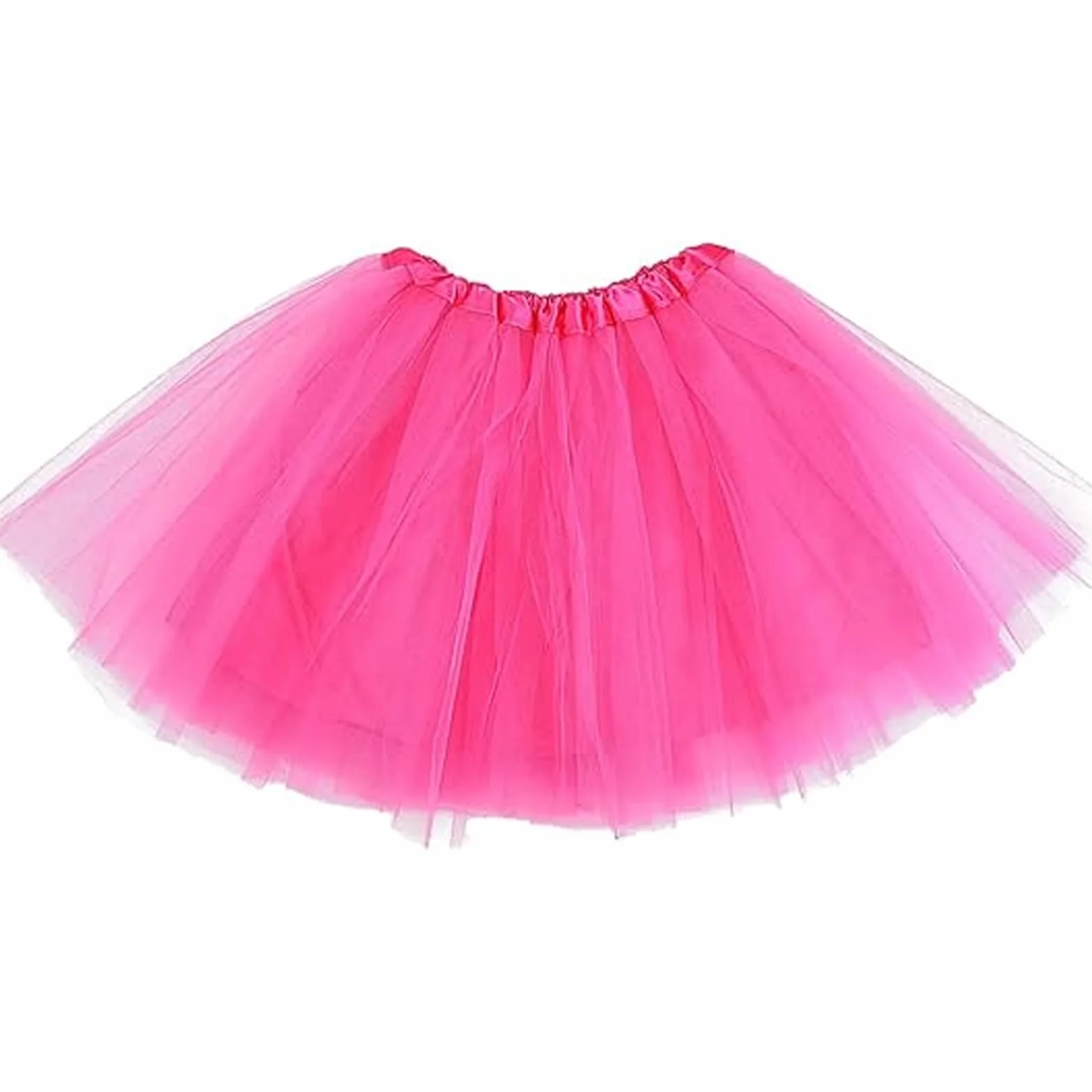 Tutú de Tul para Adultos Rosa 3 Capas Falda de Ballet Mujer Danza Fiesta Halloween