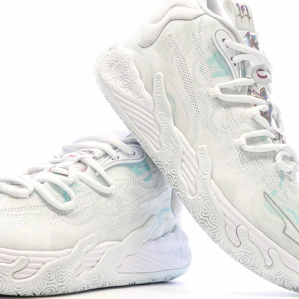 PUMA MB.03 Iridescent Zapatillas de Baloncesto Blancas Niño Niña