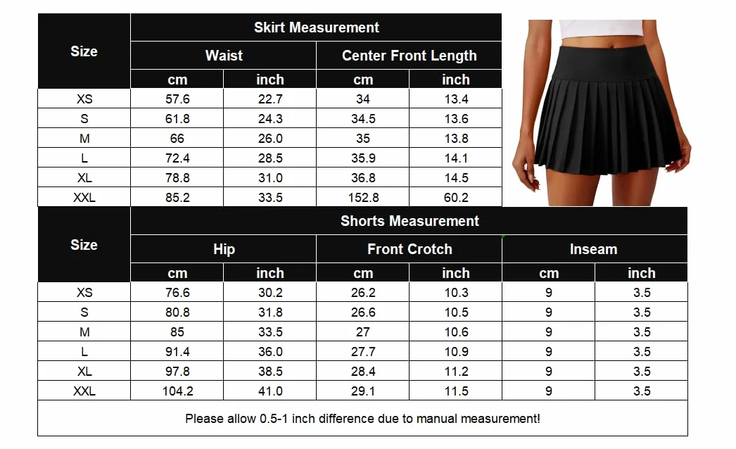 PINSPARK Falda De Tenis Plisada Mujer Cintura Alta Protección UV Minifalda Deportiva