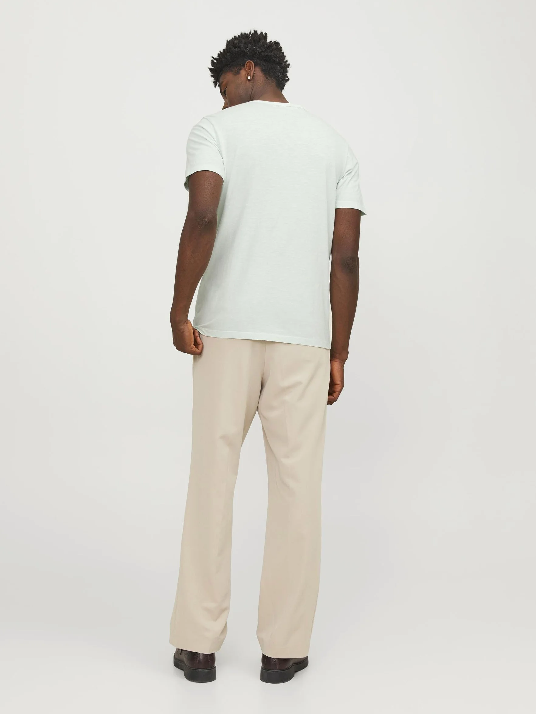 JACK & JONES T-Shirt Melange Split Neck