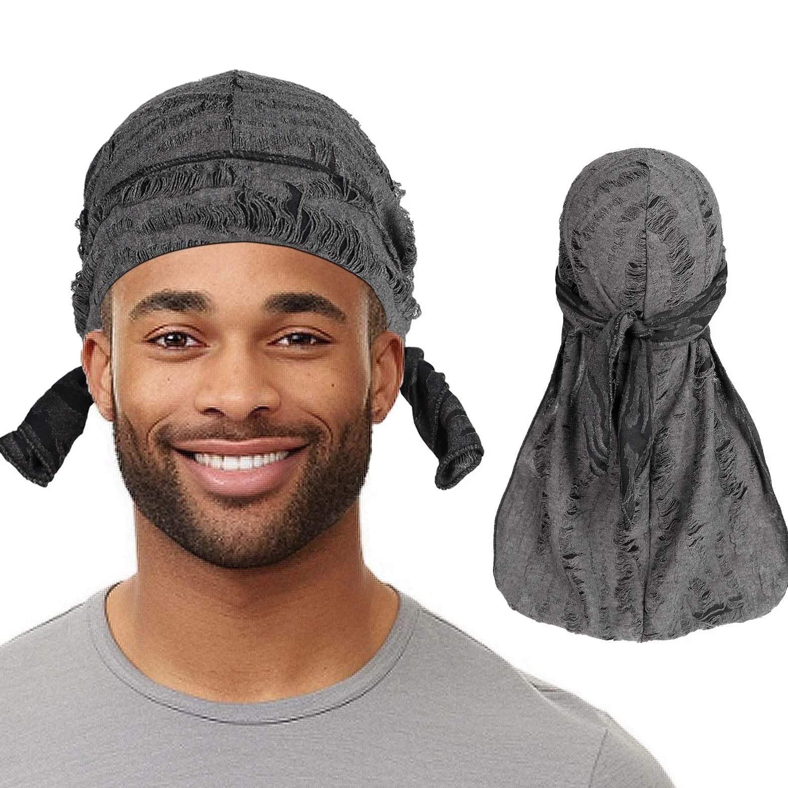 2 Piezas Bandana, Gorro Bandanas Piratas, Durag Sombreros, Elástica, Transpirable, Pañuelos Cabeza para Hombres y Mujeres Decoración Diaria de Hip-Hop