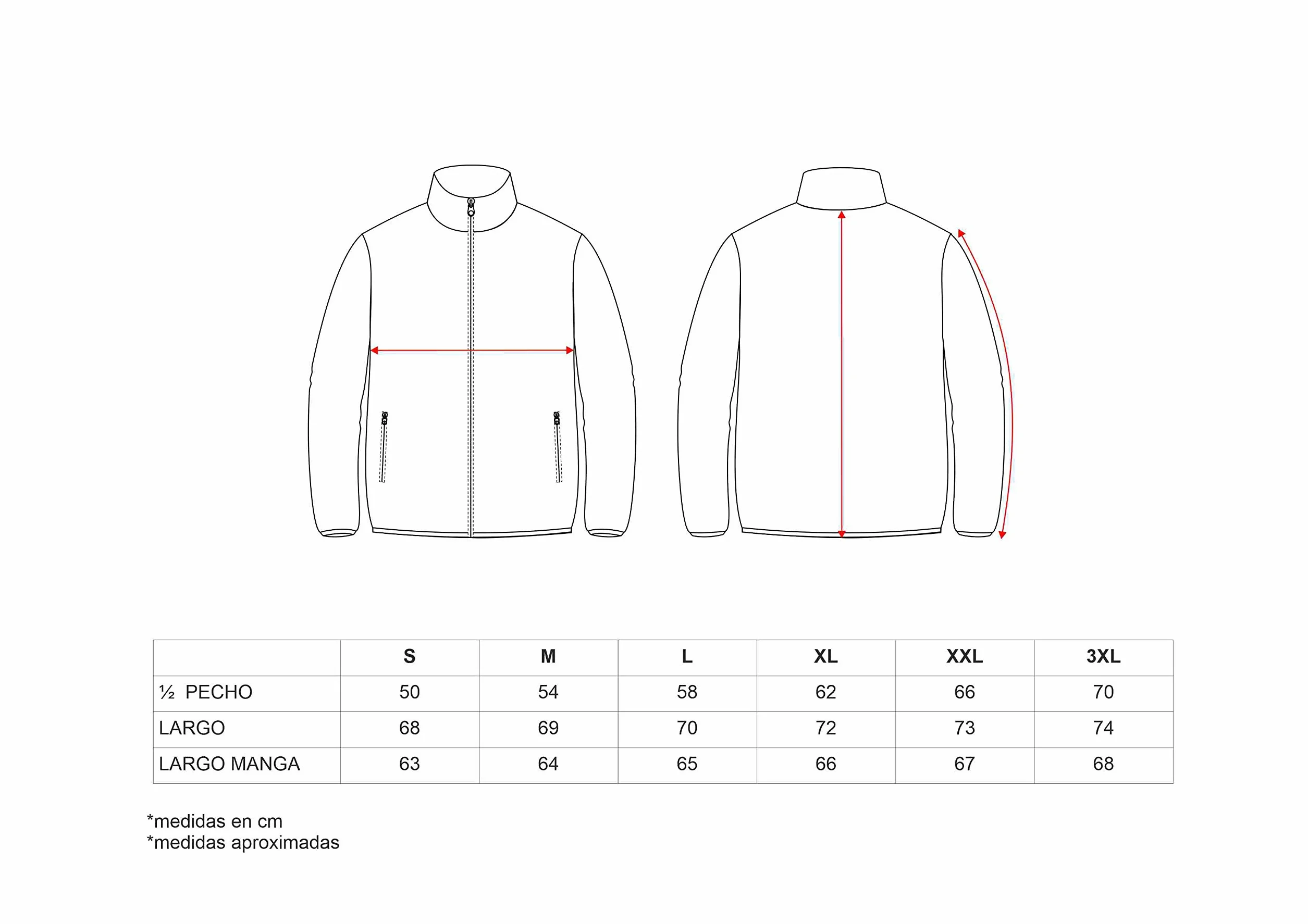 WORKTEAM Chaqueta Polar Cuello Alto Cremallera 100% Poliéster 280g Interior Suave Cálida Transpirable Ropa Laboral Outdoor Unisex