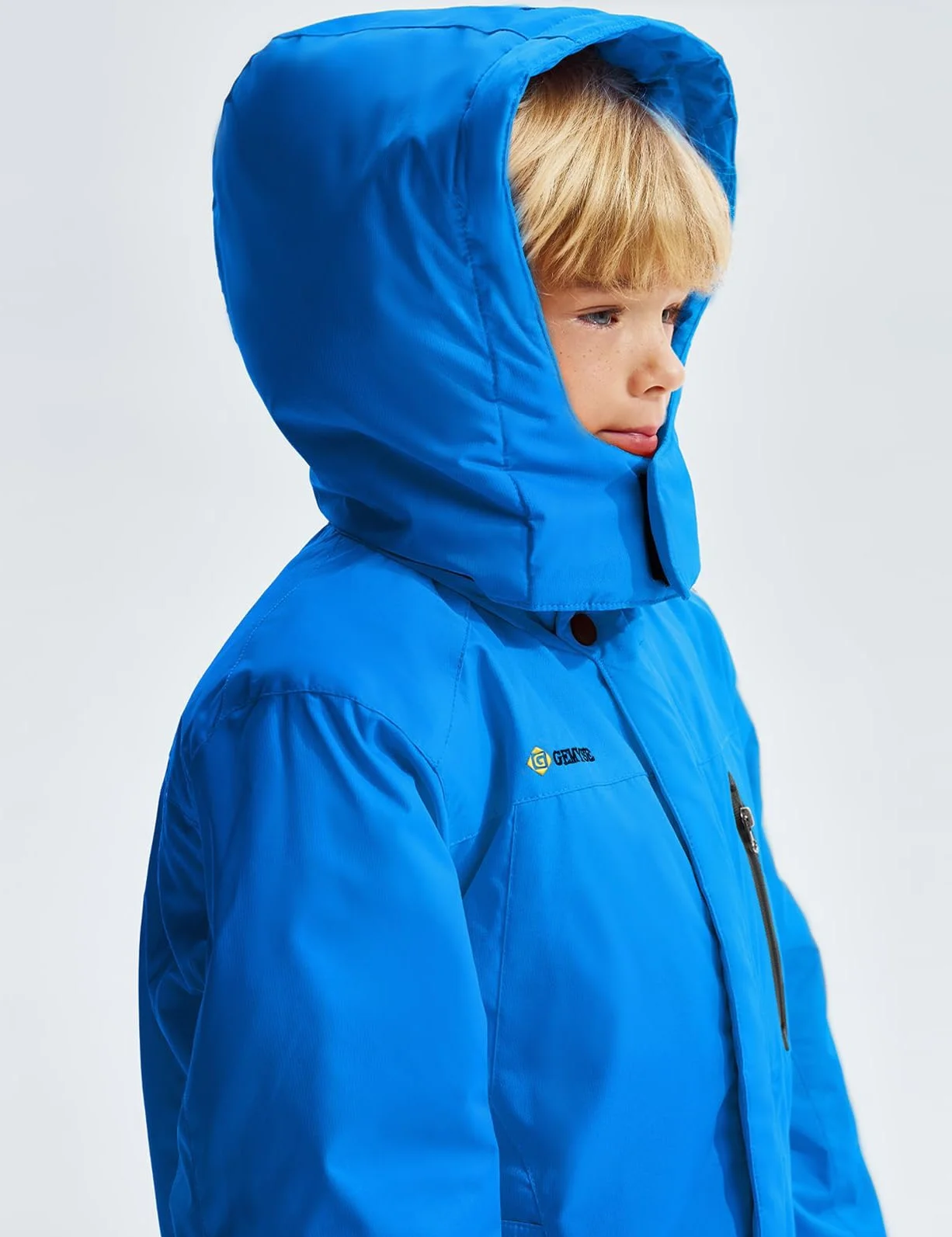 GEMYSE Chaqueta de Esquí Impermeable Niños Abrigo Invierno Antiviento Capucha