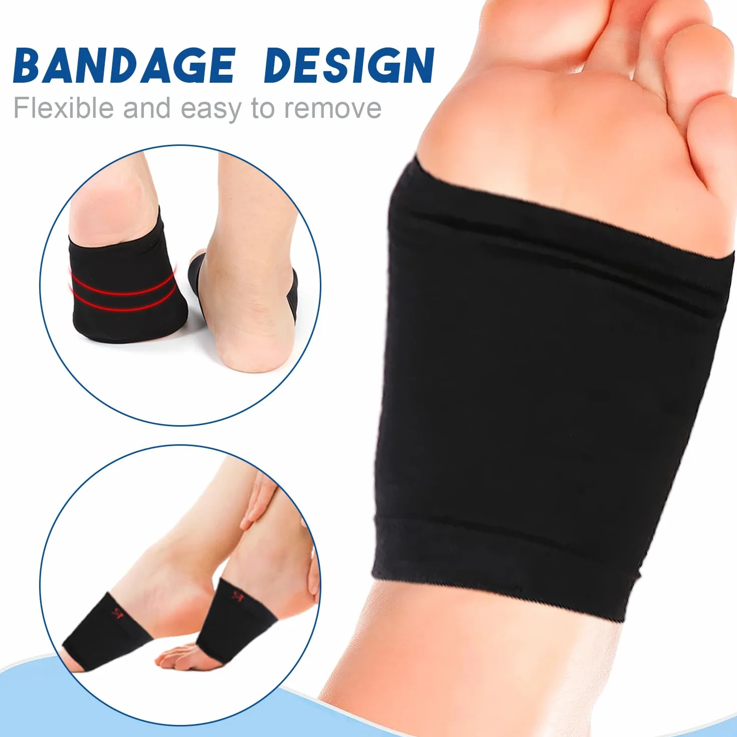 Soporte De Arco Plantillas De Zapatos Silicona Fascitis Plantar Alivio Del Pie