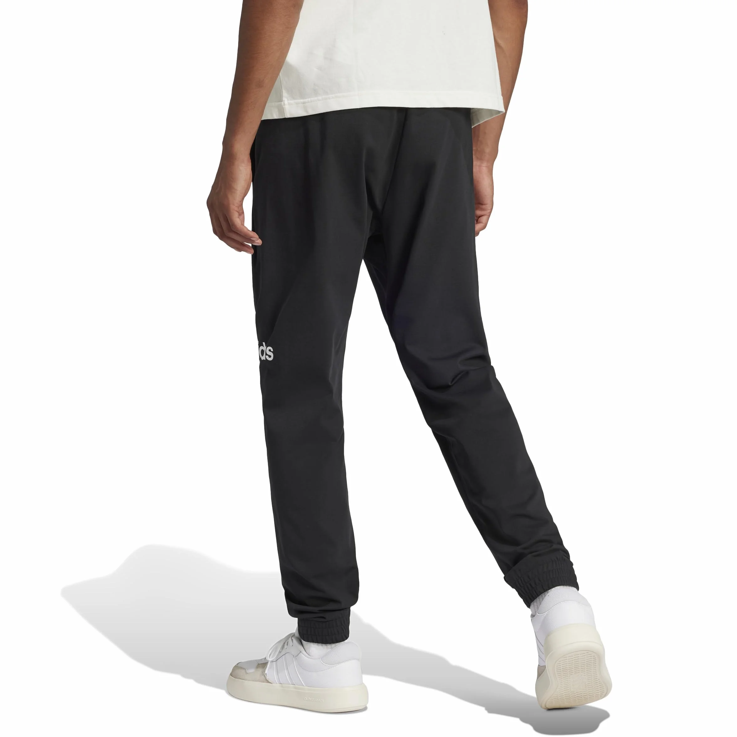 adidas Essentials Linear Single Jersey Pants Black White S