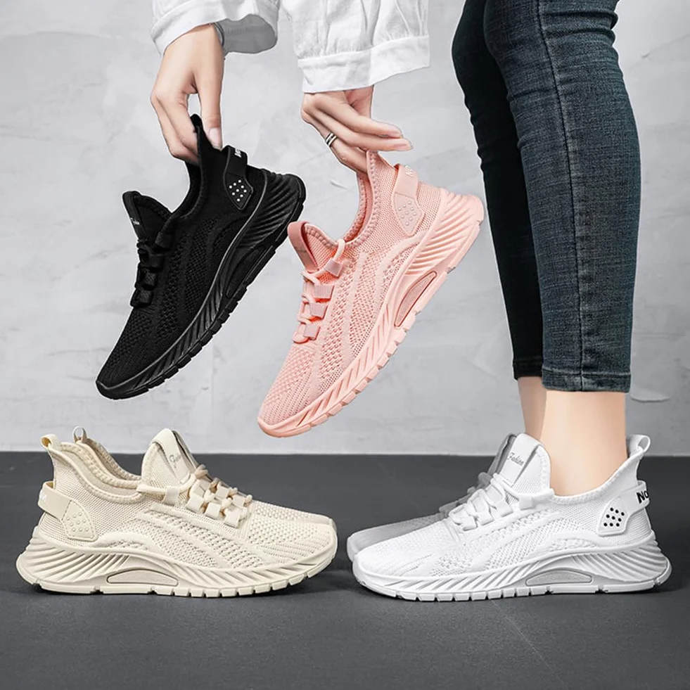 Mujer Zapatillas de Running Transpirables para Correr Gimnasio Deportivas Cómodas