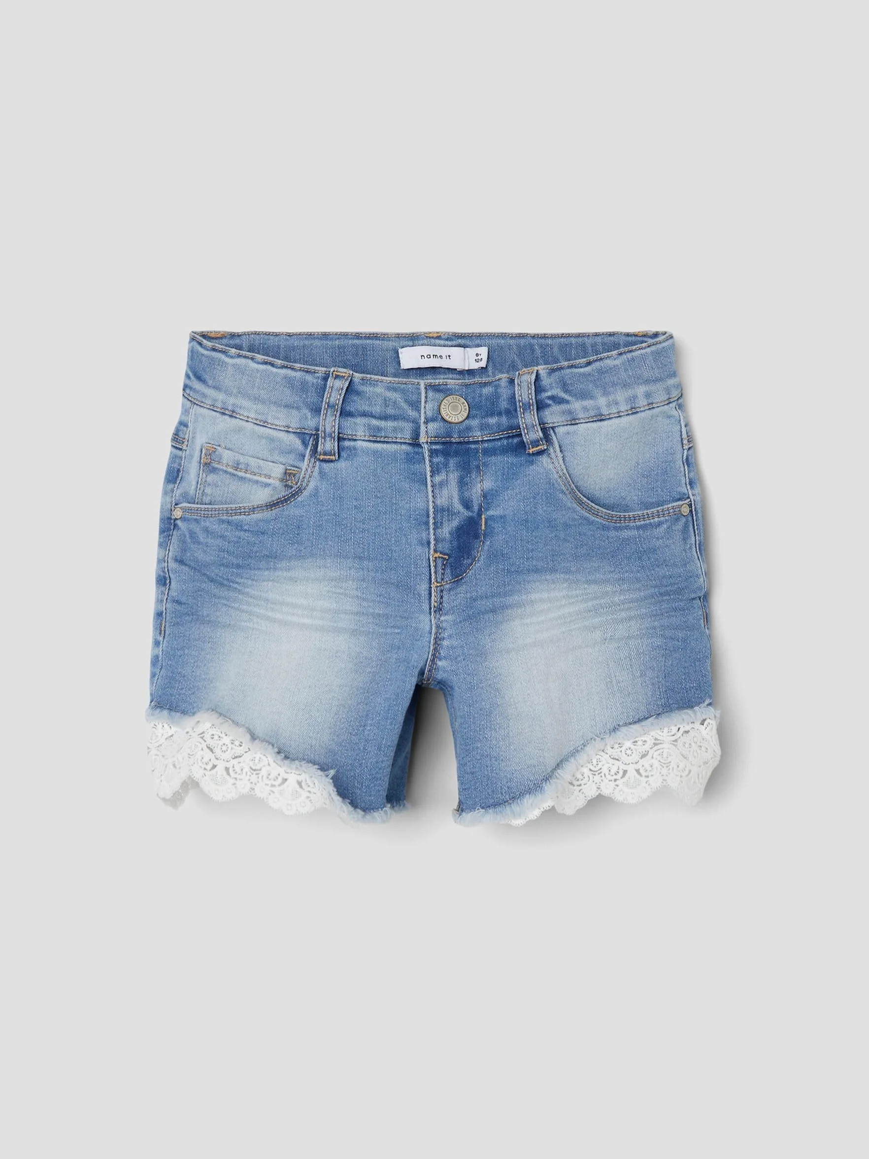 IT Nkfsalli Slim Dnm Shorts Pantalones Cortos de Jean Niñas