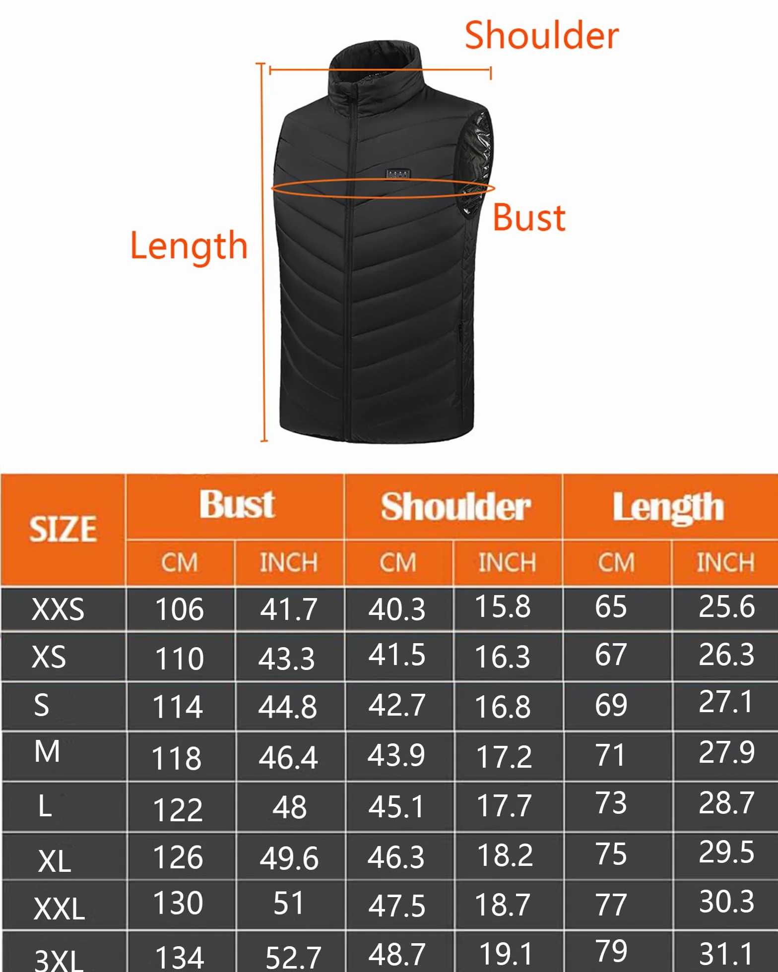 Monave Chaleco Calefactable Unisex para Pescar Motocicletas Acampar Esquiar