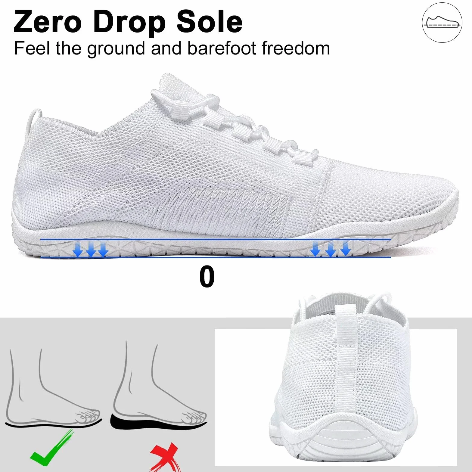 Wizshoe Zapatillas Barefoot Unisex Punta Ancha Minimalistas Zero Drop Trail Running 37-45 EU