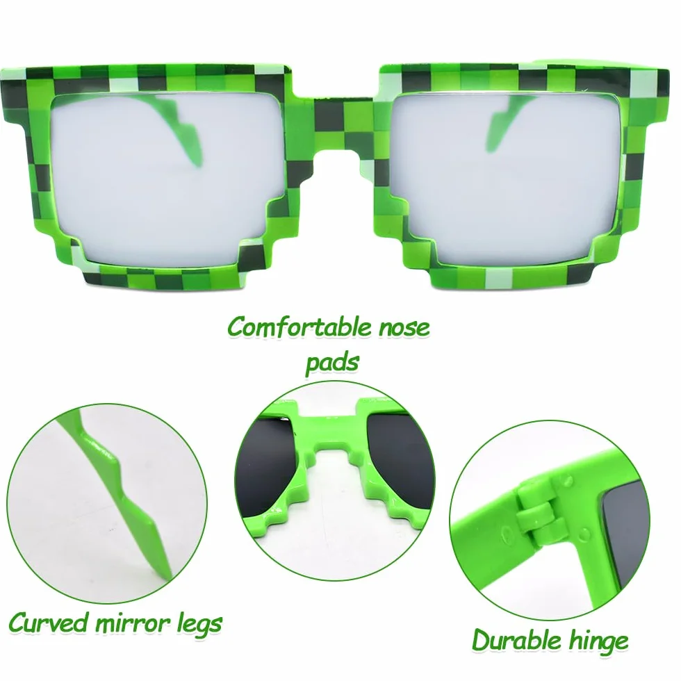Minecraft Gorra de Béisbol para Niños, 2PCS Conjunto con Gafas de Sol, Bordada Transpirable Ajustable