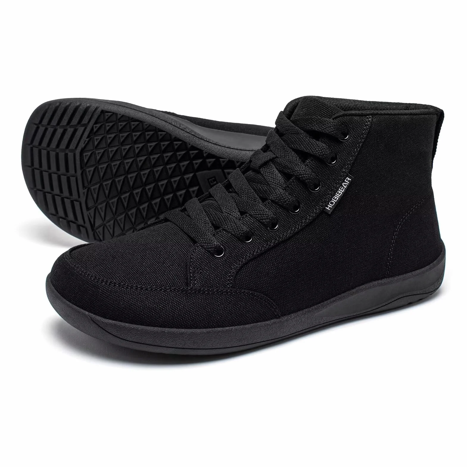 HOBIBEAR Zapatillas Unisex Barefoot de Lona Altas con Punta Ancha para Correr por Senderos