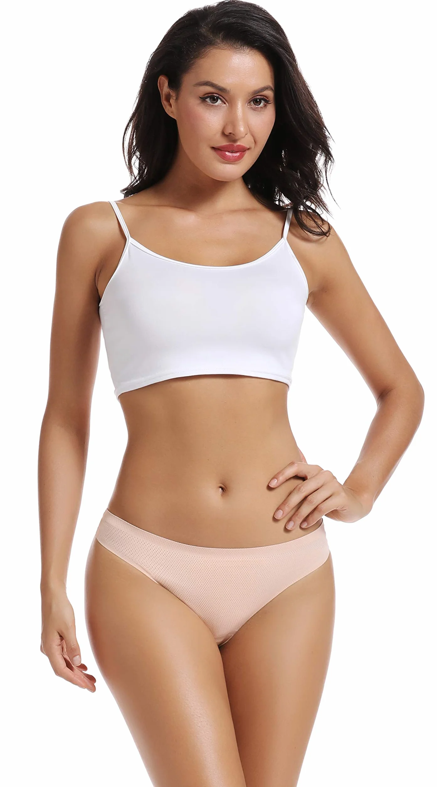 VOENXE Tangas Mujer Sin Costuras Invisibles Ropa Interior Braguitas Brasileñas Multicolor Cómodos Deporte Gym Tanga Suaves Elásticos Seamless Women Thong Underwear Panties Pack 5
