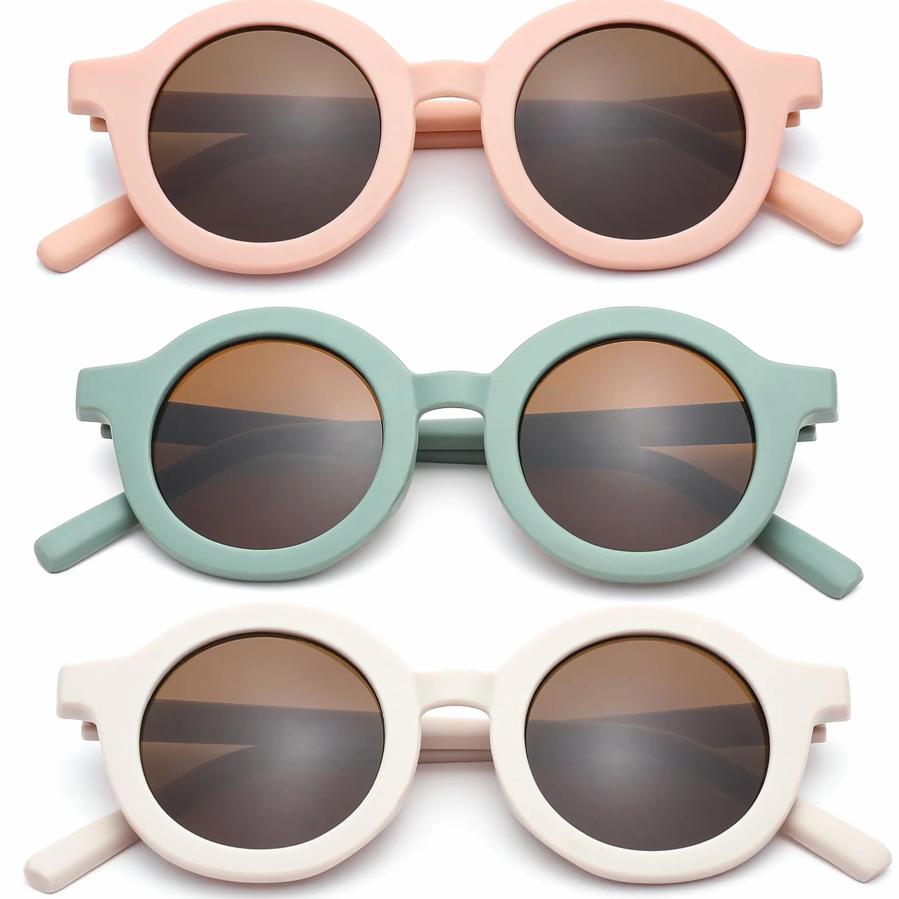 Gafas de Sol Infantiles 3 PCS UV 400 Redondas para Niñas