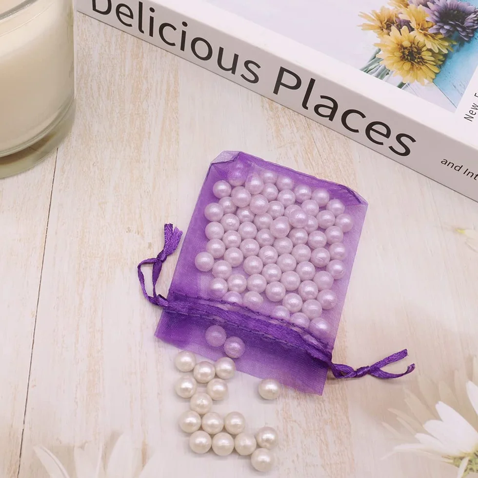Bolsa de Organza Morado oscuro 7x9cm 100PCS Leeyunbee para Regalo Joyas Dulces