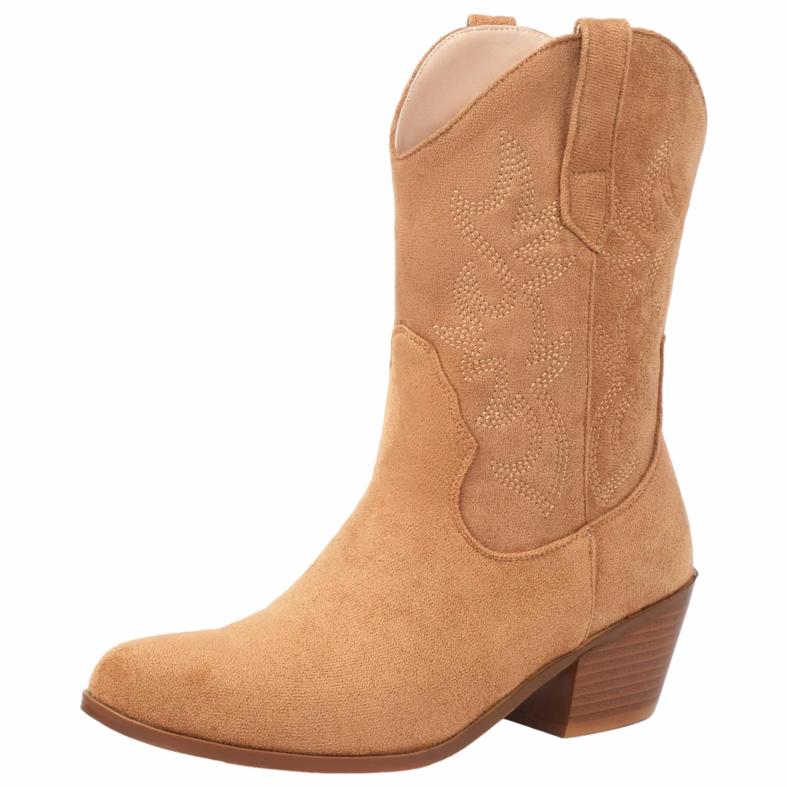 rismart Botas Vaqueras Western Mujer Media pierna Bordado