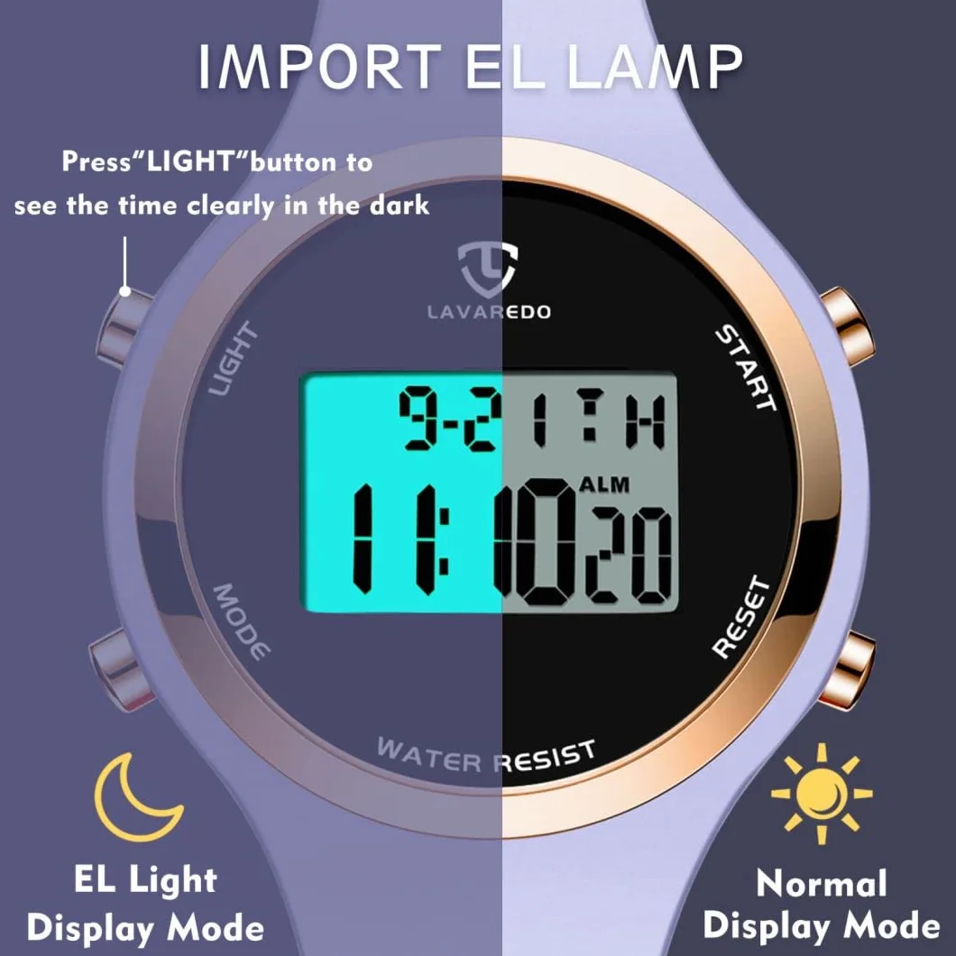 BEN NEVIS Reloj Digital para Niñas y Niños con Alarma, Luz LED, Cronómetro, Calendario, 12/24 Horas, Correa de Silicona