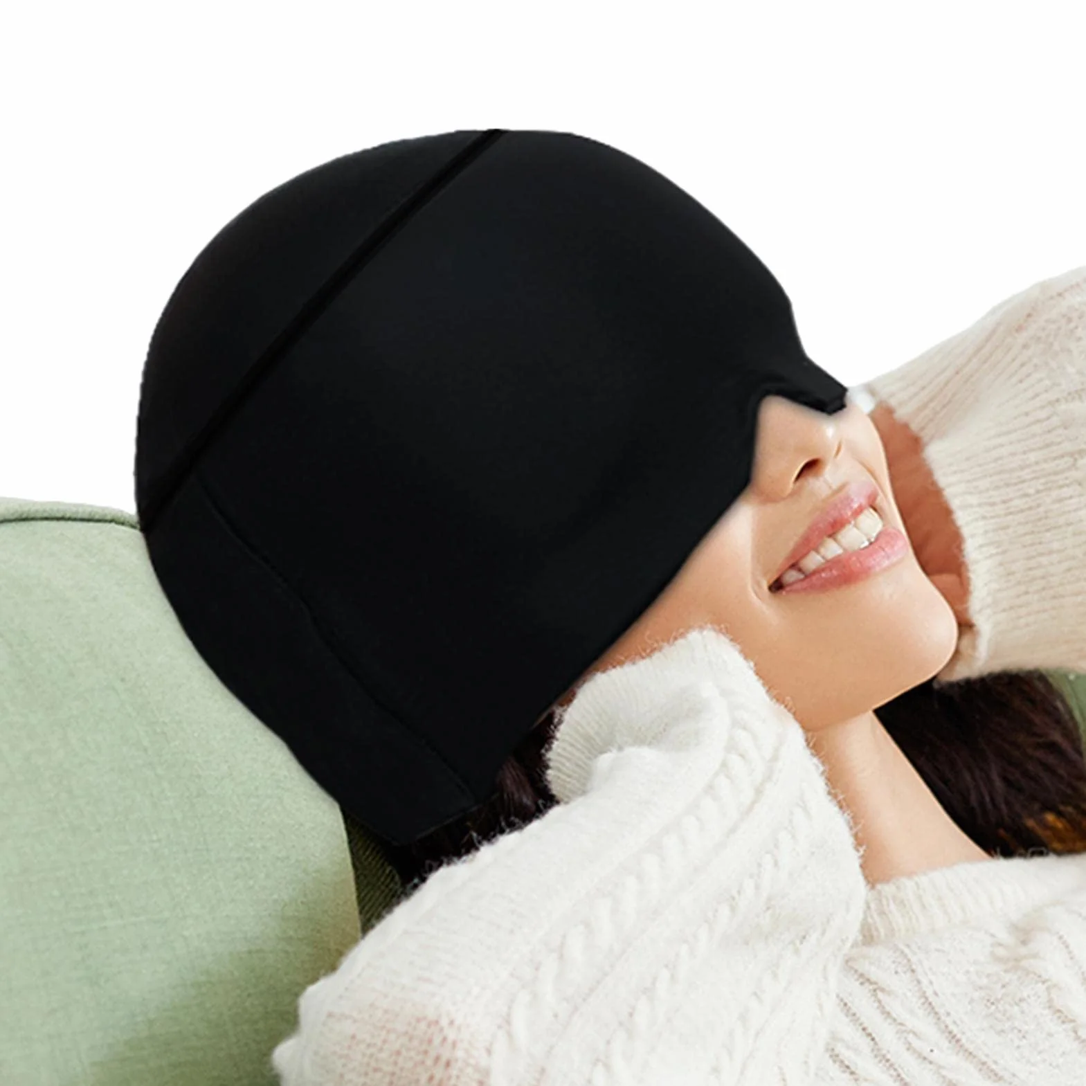 Sombrero para Dolores de Cabeza - Paquete de Cabeza de Hielo de migraña de 360 Grados | Cómodo y elástico para Alivio de migrañas y Dolores de Cabeza, Gorro de Dolor de Cabeza para frío