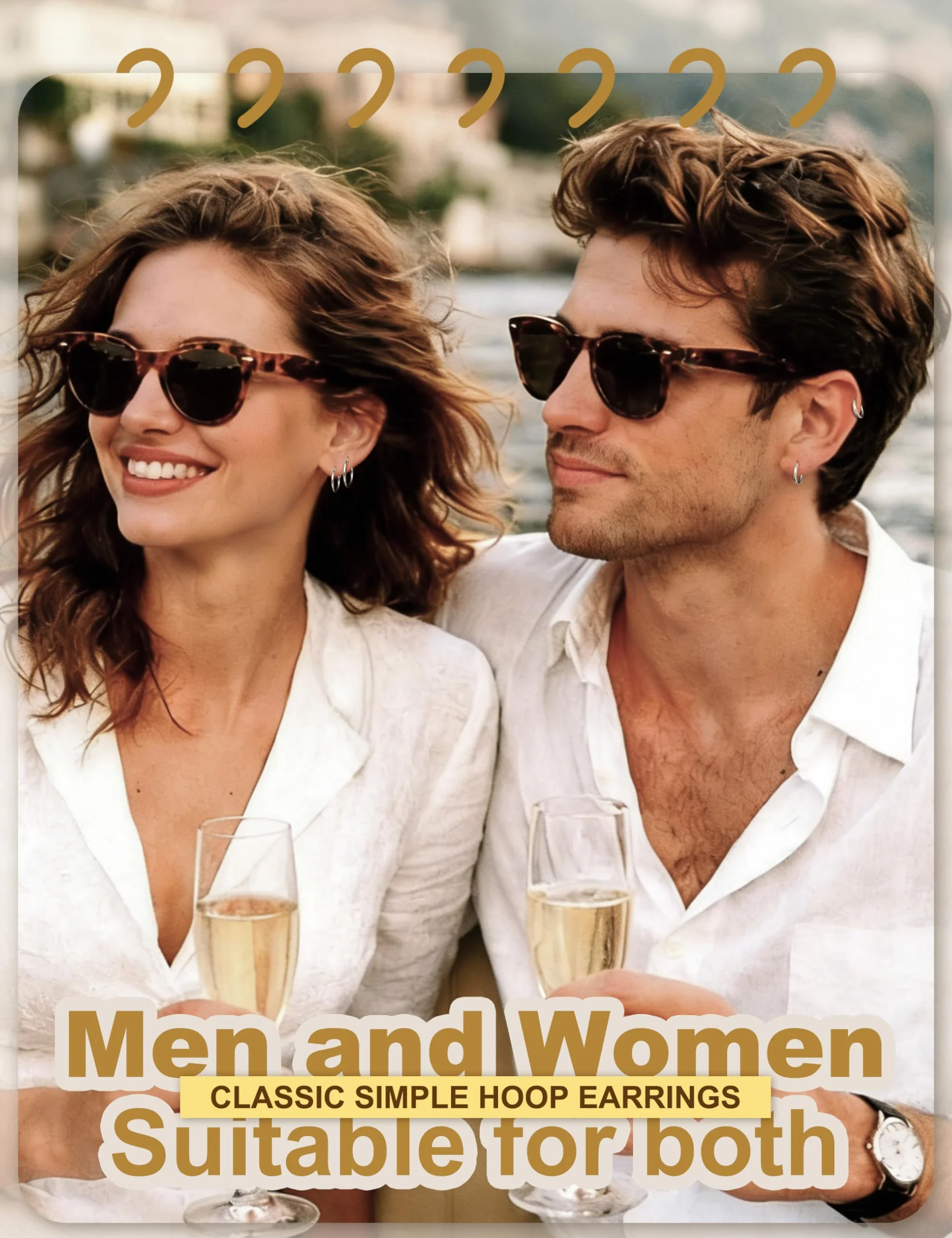 Pendientes de Aro 316L Acero Quirúrgico Hipoalergénico para Mujer Hombre 16G Cartílago Tragus Helix