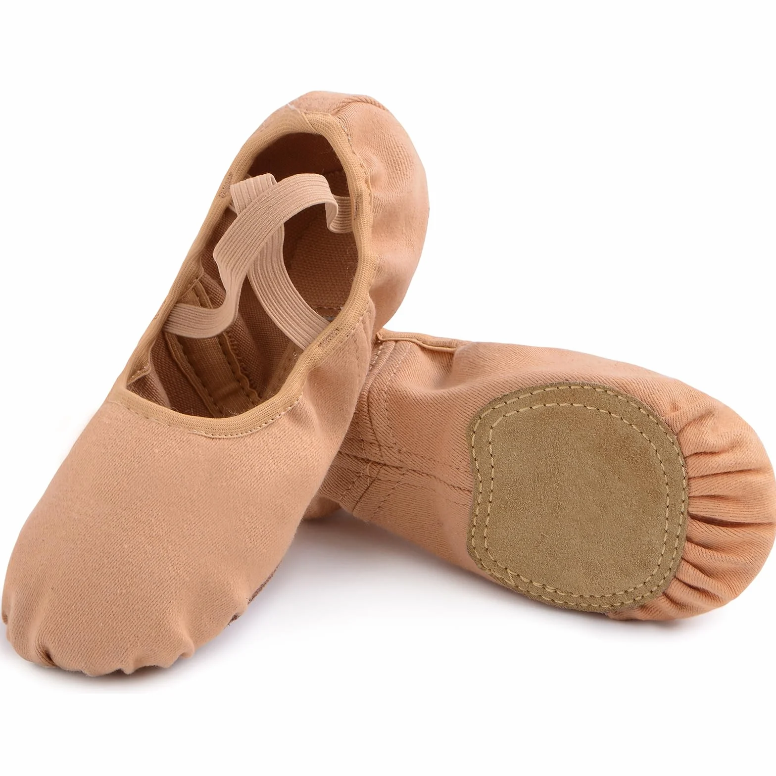 Uniuni Zapatillas Ballet Niña Elástica Zapatos Ballet Suela Cuero Dividido