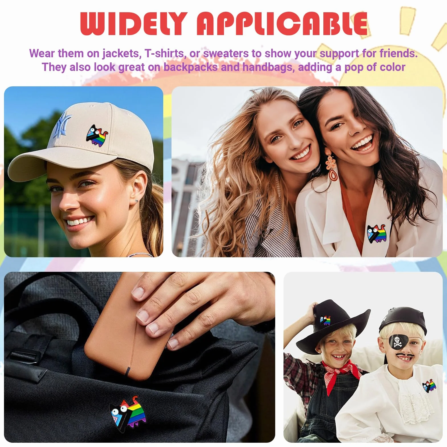 Pin Del Orgullo LGBT Arco Iris Homosexual Broche Insignia Gays Esmalte Alfileres Pines Gato Regalo Mes Del Orgullo