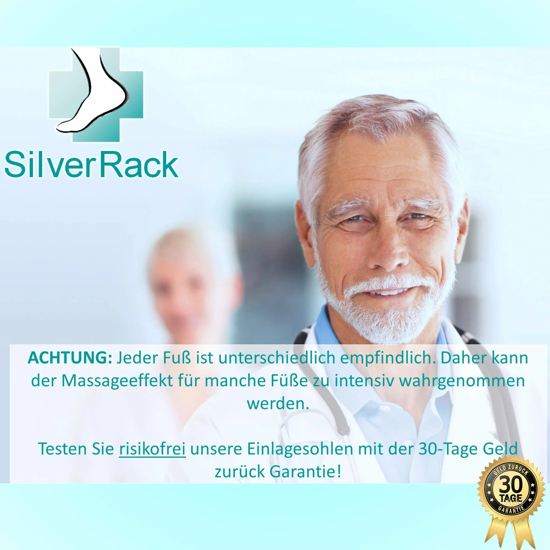 SilverRack Plantillas ortopédicas magnéticas con acupresión y masaje (Negro) soporte reflexología