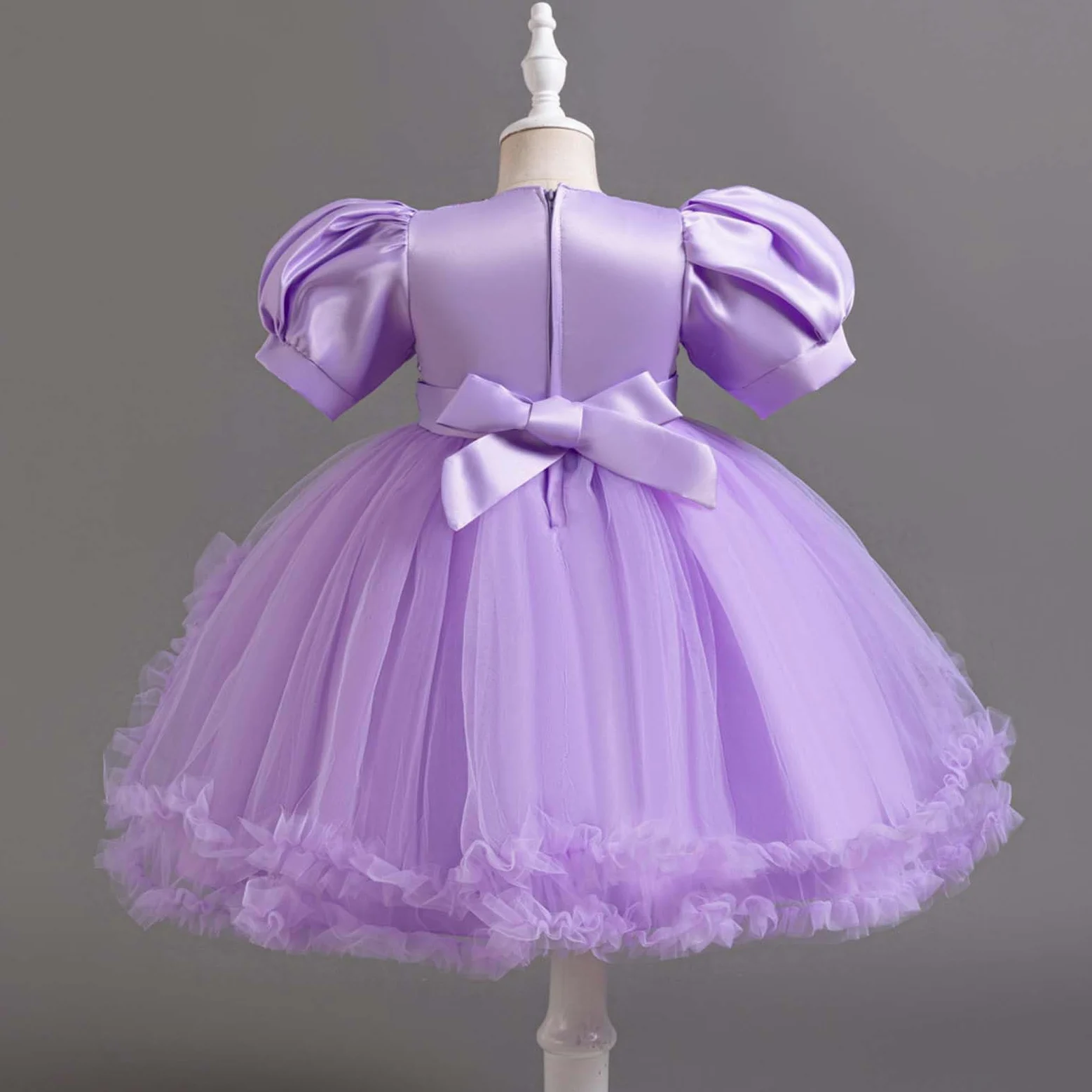 Genérico Tutu Ballet Niña Tutu Niña Falda Fin de Semana Casual Vestido Tutú con Lazo Y Malla Brillante, Tutú Elegante con Capas Ideales para Cumpleaños, Concursos Y Celebraciones Especiales