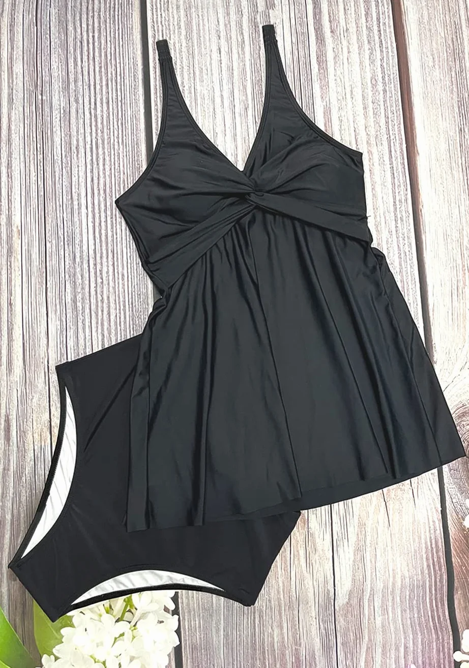 Rayson Tankini Mujer V Hálter Bañador Falda Cintura Alta Clásico Traje de Baño