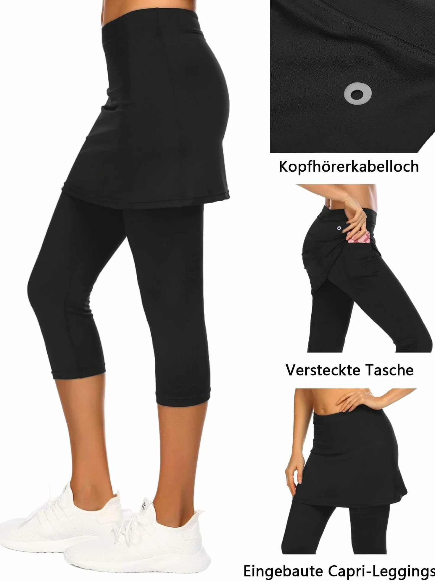 Falda pantalón deportiva para mujer correr tenis leggings con falda