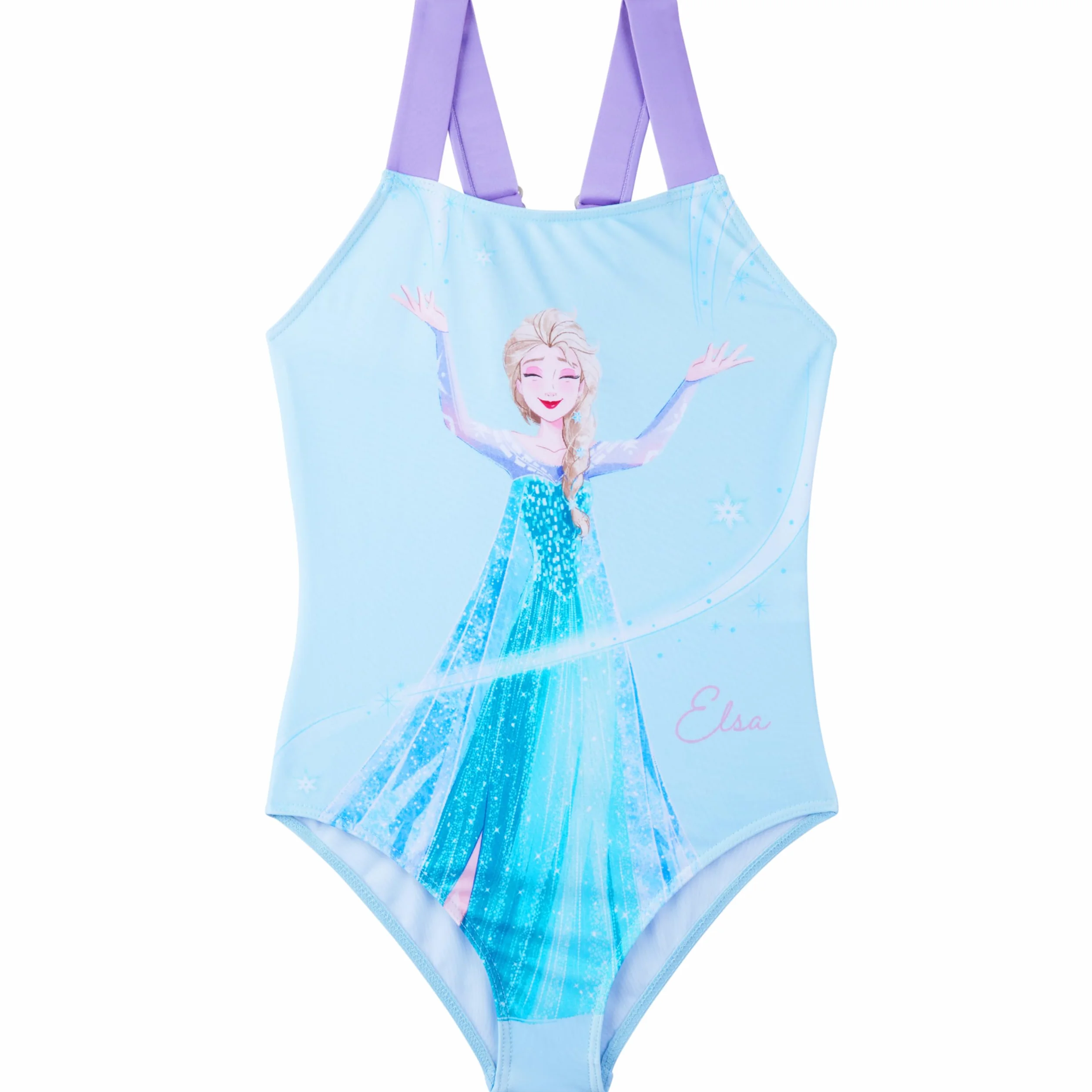 Disney Frozen Moana Little Mermaid Bañador Niña Una Pieza con Tirantes Ajustables Ropa de Baño Playa Piscina