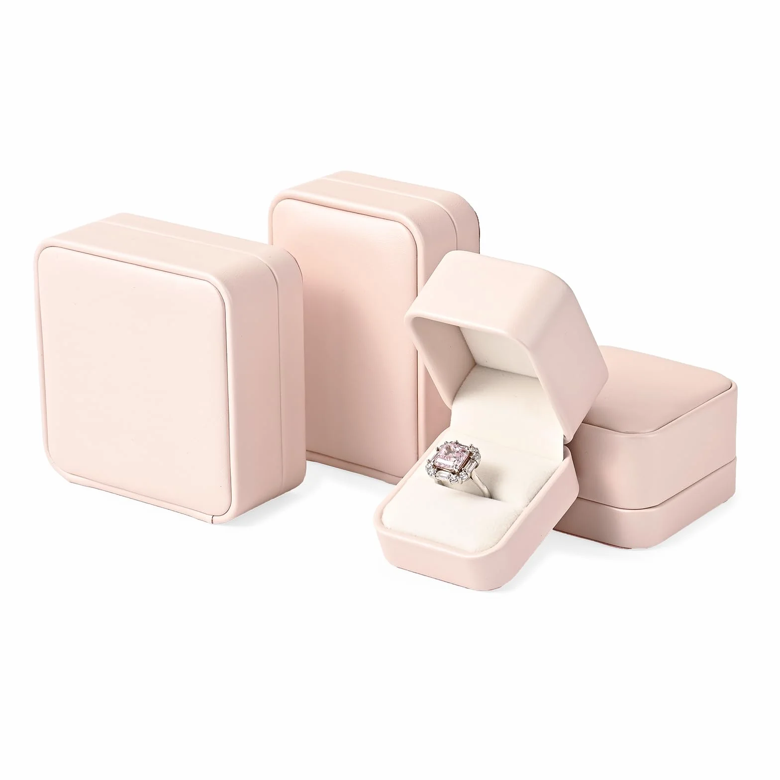 Caja para anillos de regalo San Valentín Rosa